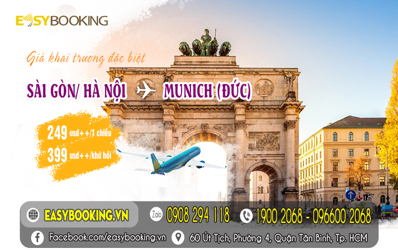 Giá Khai Trương đặc biệt hành trình Việt Nam đi Munich chỉ từ 249usd | Vietnam Airlines - Gia Huy - Easybooking